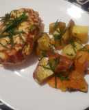Pechuga rellena con jamón y muzzarella