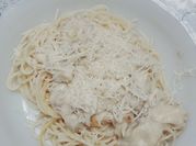 Gambar spaghetti saus bechamel