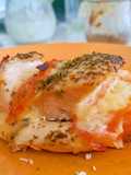 Pollo relleno a la pizzaiola