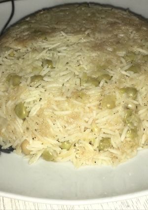 صورة لوصفة رز بالبازيلاء والشعيريه👌🏻