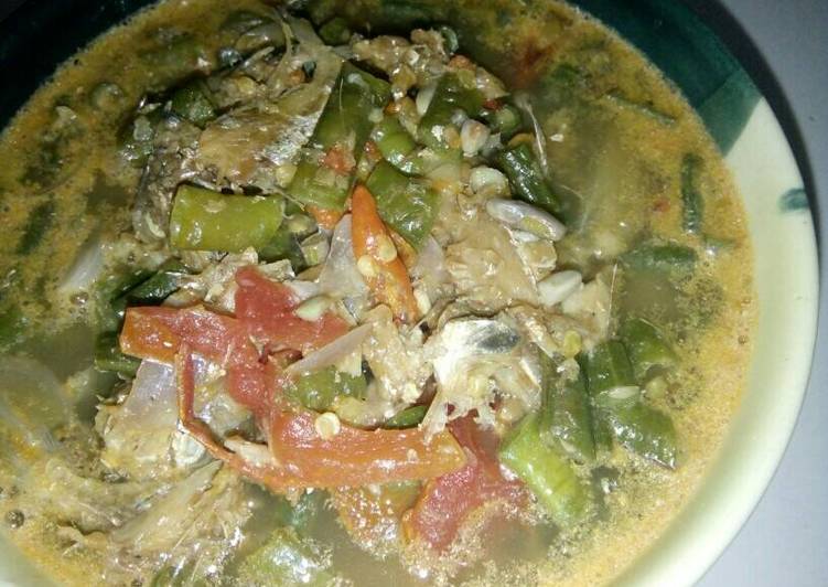Proses mengolah Kacang panjang kaldu ikan asin, Bisa Manjain Lidah