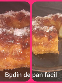 Una foto de Budín de pan fácil