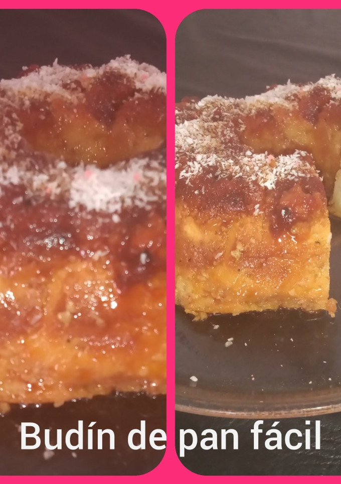 Una foto de Budín de pan fácil