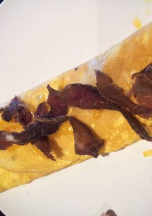 A picture of South African Biltong & Cheese Omlette.