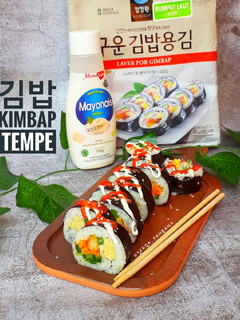Foto resep 김밥 Kimbap Tempe 예르다 🏵