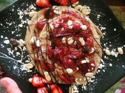 Una foto de pancakes rellenos