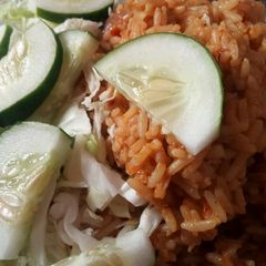 A picture of Jollof Rice.