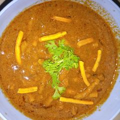 A picture of Sev Bhaji.