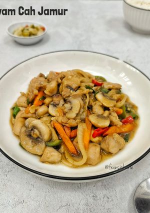 Foto resep Ayam Cah Jamur Oriental