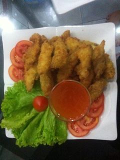 Hình của món Cá diêu hồng chiên xù.