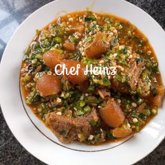 A picture of Okro soup.