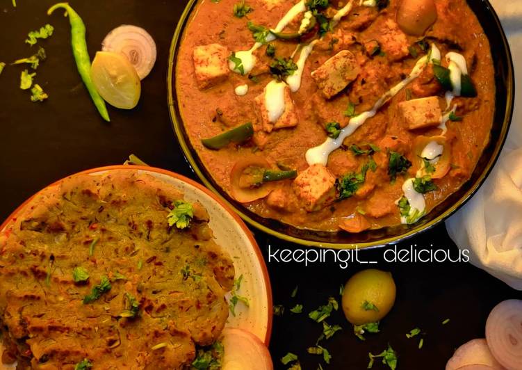 Karnataka famous Akki ki roti with Hyderabadi paneer