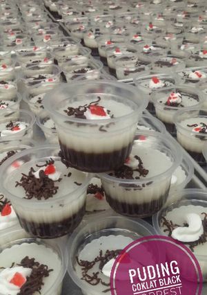 Foto resep Puding Coklat Vla Vanila