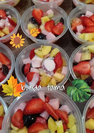 Foto resep Salad buah 🍉🍊🍈🍓🥭🍇🥝🍎🍐🧀