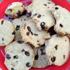 Shortbread with raisins A picture of Shortbread with raisins.