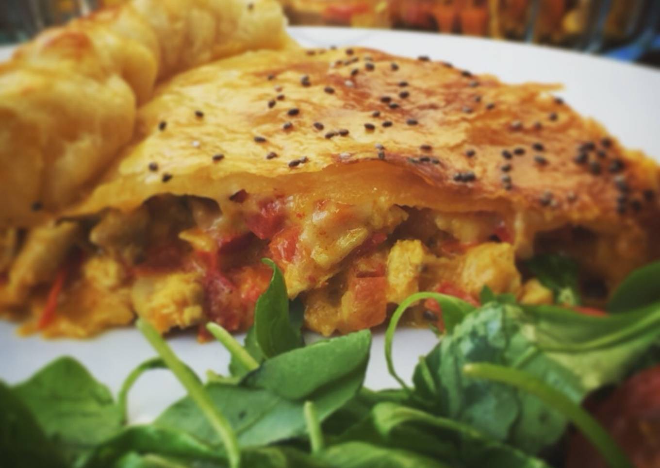 Empanada de pollo australiana con curry 🇦🇺🍗⚽️