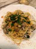 Spaghetti con le vongole e bottarga di muggine