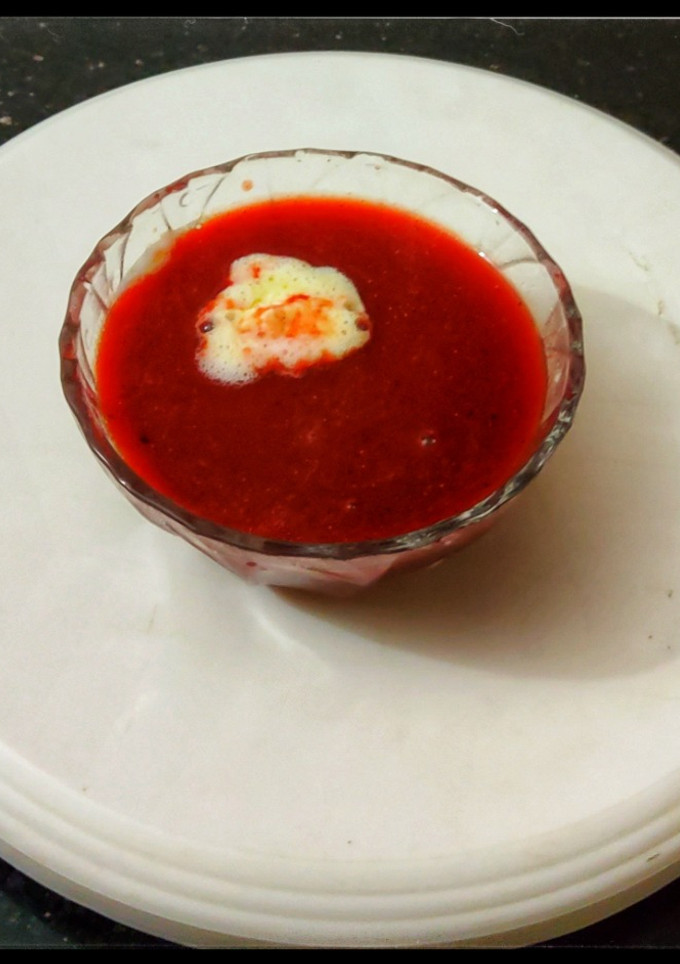 பீட்ரூட் கேரட் சூப்(beetroot carrot soup recipe in tamil) செய்முறை முக்கிய புகைப்படம்