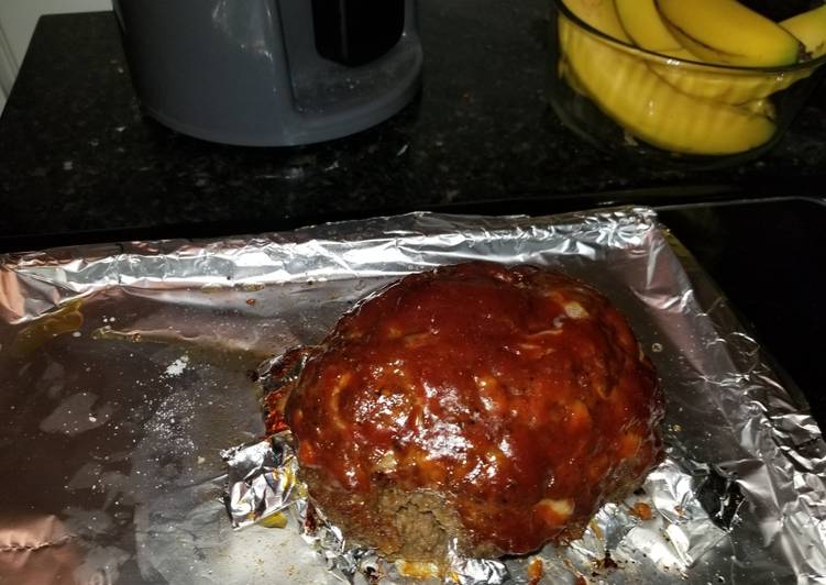 Steps to Make Super Quick Homemade Meatloaf for 1, with Glaze