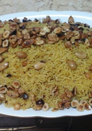 صورة لوصفة ارز بالمكسرات