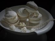 Une photo de ganache macaron