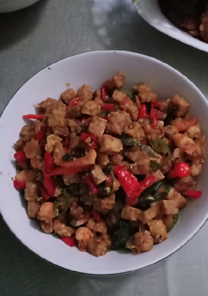 Foto resep Tumis tempe dan udang