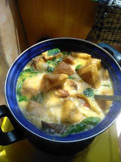 Foto resep Manggut ikan pari asap tahu Pedas