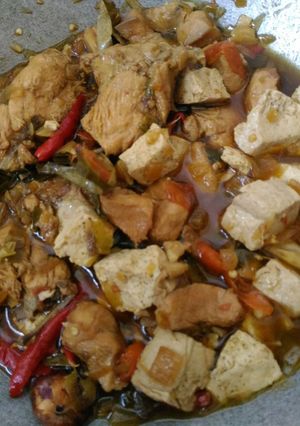 Foto resep Ayam+tahu kecap pedas