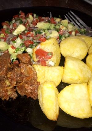 A picture of Roasted potatoes.