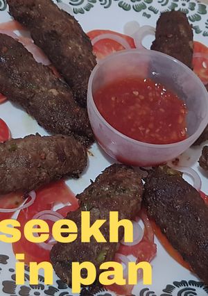A picture of Beef seekh kabab.