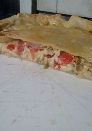 Una foto de Tarta de jamón y queso