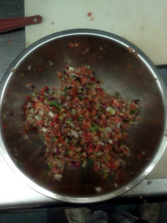 A picture of simple tomato relish.