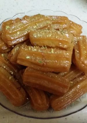 صورة لوصفة طريقة عمل بلح شام منقوش