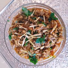 A picture of Gobhi Gosht cauliflower meat.