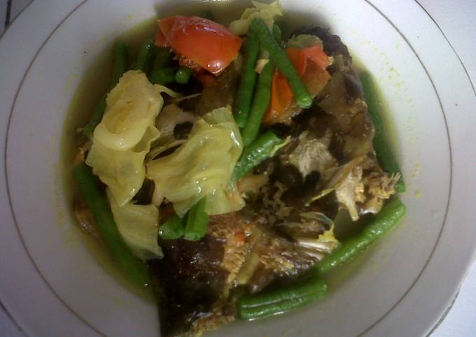 Sayur Asem Banjar (Gangan Asam) Kepala & Buntut Ikan Patin