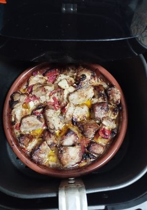 Una foto de Lomo al ajillo con pimiento