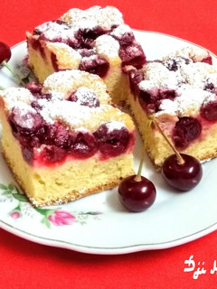 Meggyes süti recept fotója