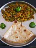 Simla mirch(bell pepper) besan sabji