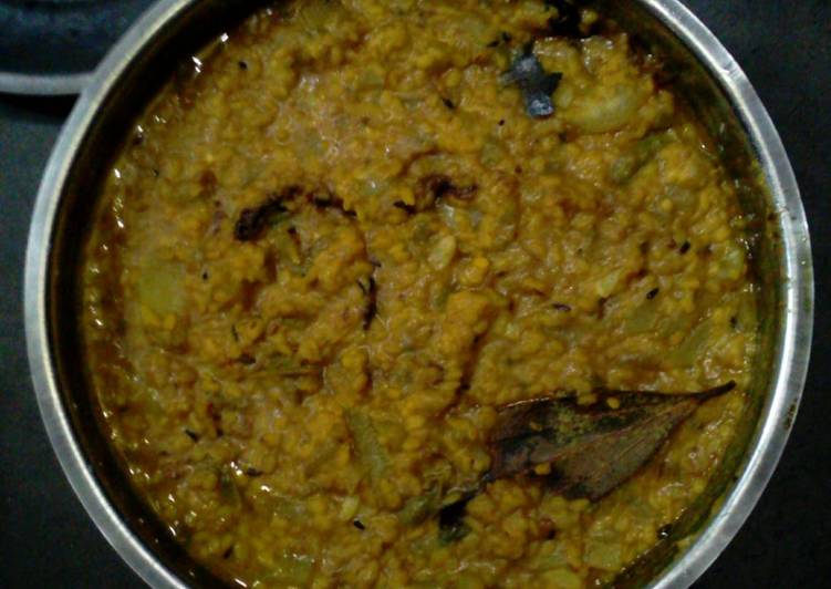 Steps to Make Any-night-of-the-week Bottle gourd moong daal
