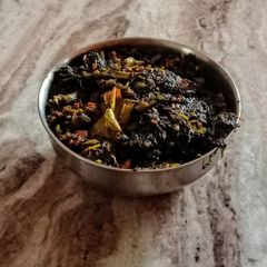 Water Spinach (kalmi shaak) stir fry A picture of Water Spinach (kalmi shaak) stir fry.