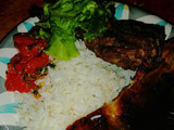 Costillar de cerdo aliñado + BBQ