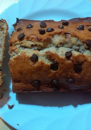 Una foto de Budín de banana con chips