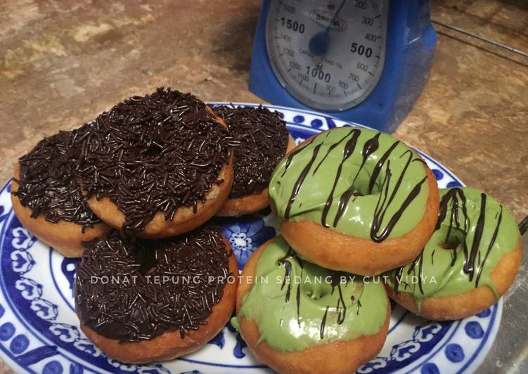 Resep Donat empuk tepung protein sedang oleh recipe by mia - Cookpad