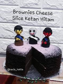 Foto resep Brownies Ketan Hitam slice keju