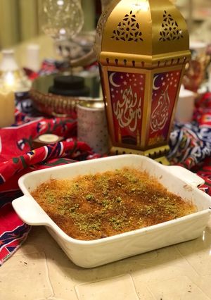 صورة لوصفة كنافة بالموز والقشطة