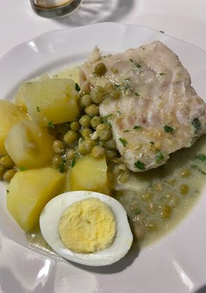 Una foto de Abadejo en salsa verde