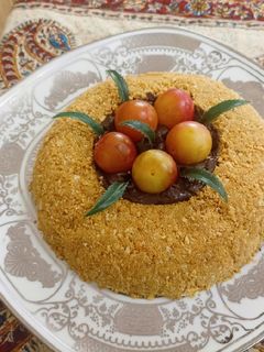عکسی از دستور تارت یخچالی شکلات