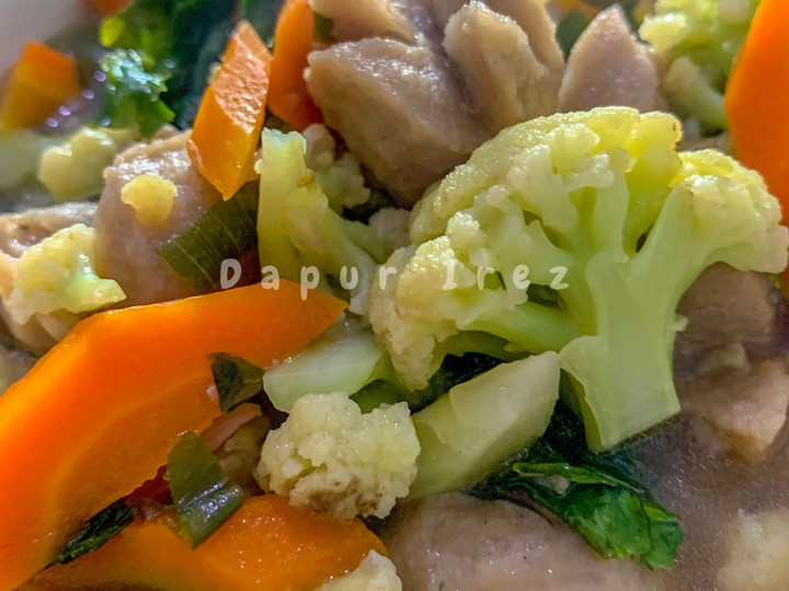 Resep Sayur Bening Bakso Saus Tiram, Enak