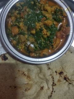 વડી મેથીની ભાજી નું શાક રેસીપી મુખ્ય ફોટો