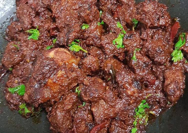 Steps to Make Perfect Spicy lamb ghee varuval